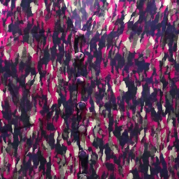 Joie Patterned Silk Blouse S - Picture 2 of 8